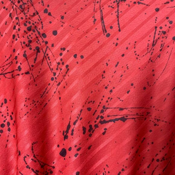 Lady‎ Carol of New York red jacquard abstract paint splatter midi dress size 12P - Picture 6 of 10